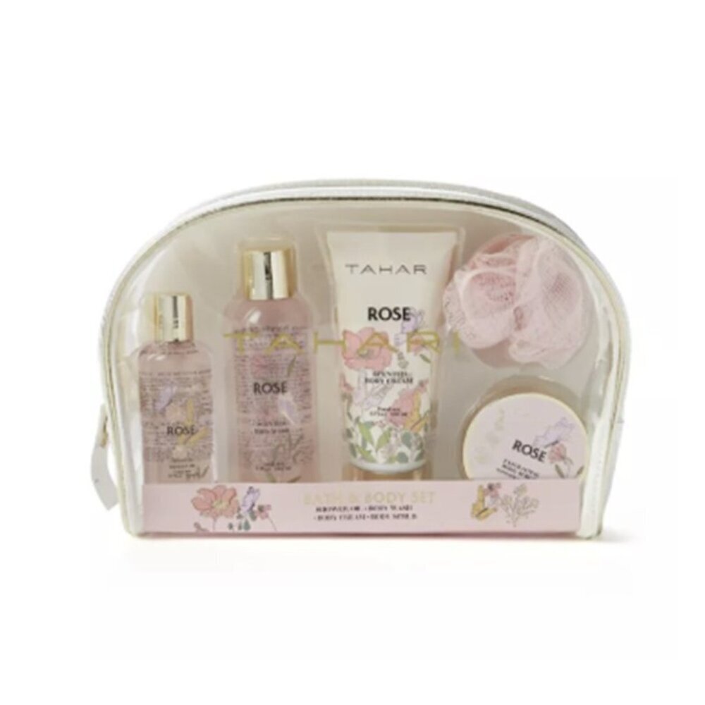 Tahari Bath And Body Spa Bag Collection Travel Gift Set New Rose
